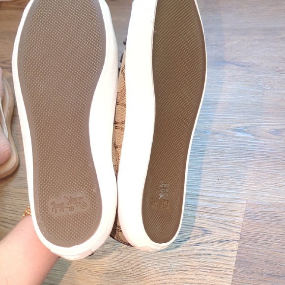 Coach Empire Low Top Logo Sneakers Brown Signature Canvas Wm Sz 10 - Picture 11 of 16